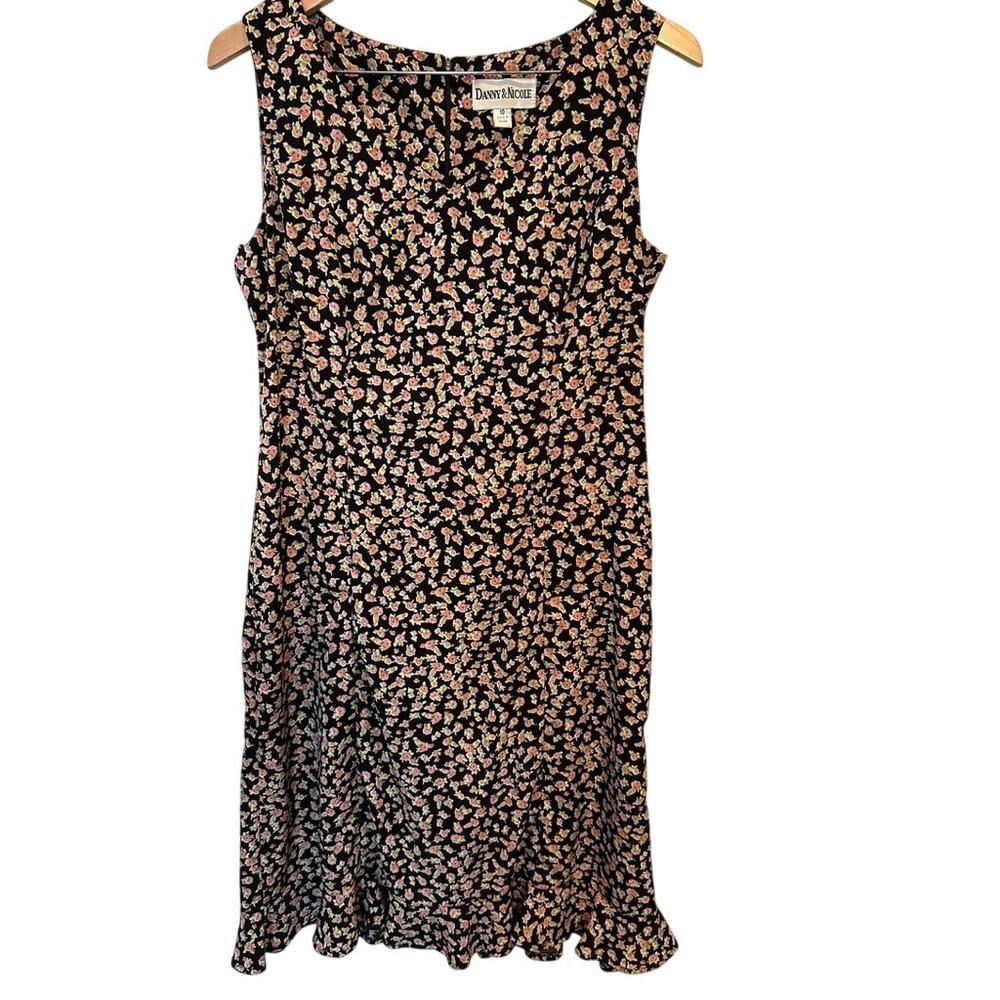 Vintage 90s Danny & Nicole Ditsy Floral Midi Dress Womens 10 Whimsigoth Cottage